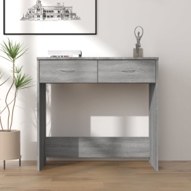 Sonoma grauer Sperrholz-Schreibtisch 80x40x75 cm von vidaXL, Schreibtische - Ref: Foro24-815475, Preis: 54,52 €, Rabatt: %