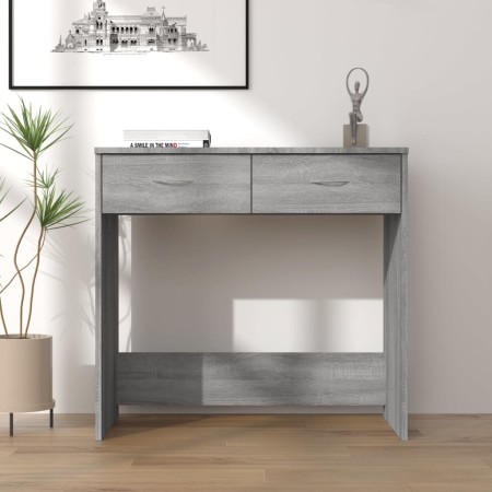 Escritorio de madera contrachapada gris Sonoma 80x40x75 cm de vidaXL, Escritorios - Ref: Foro24-815475, Precio: 54,49 €, Desc...