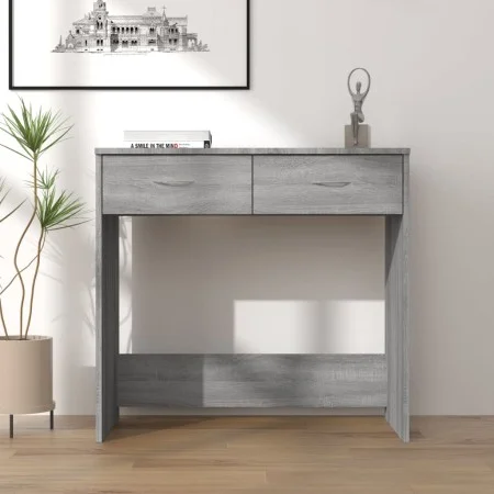 Sonoma grauer Sperrholz-Schreibtisch 80x40x75 cm von vidaXL, Schreibtische - Ref: Foro24-815475, Preis: 52,71 €, Rabatt: %