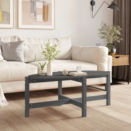 Solid gray pine wood coffee table 118x63x45 cm by vidaXL, Coffee table - Ref: Foro24-822319, Price: 51,95 €, Discount: %