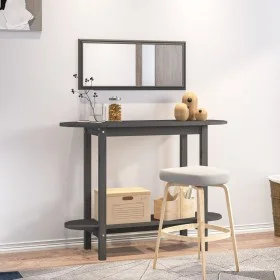 Gray solid pine wood console table 110x40x80 cm by vidaXL, Coffee table - Ref: Foro24-822299, Price: 57,41 €, Discount: %