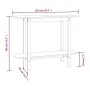 Gray solid pine wood console table 110x40x80 cm by vidaXL, Coffee table - Ref: Foro24-822299, Price: 57,41 €, Discount: %