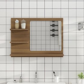 Badezimmerspiegel Sperrholz Eiche braun 60x10,5x45 cm von vidaXL, Badezimmerwaschtische - Ref: Foro24-815662, Preis: 31,24 €,...
