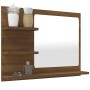 Bathroom mirror in brown oak plywood 60x10.5x45 cm by vidaXL, bathroom vanities - Ref: Foro24-815662, Price: 31,24 €, Discoun...