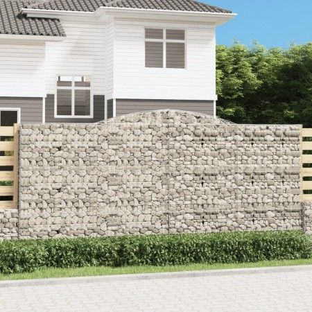 Gabionenkörbe 4 Stk. Bogenform Eisen 400x50x180/200 cm von vidaXL, Töpfe und Pflanzgefäße - Ref: Foro24-3147050, Preis: 947,1...