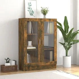 Smoked oak plywood display case 82.5x30.5x115 cm by vidaXL, Bookcases and shelves - Ref: Foro24-815618, Price: 98,34 €, Disco...