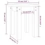Couchtisch aus massivem grauem Kiefernholz Ø35x35 cm von vidaXL, Couchtisch - Ref: Foro24-822339, Preis: 29,20 €, Rabatt: %