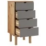 OTTA chest of drawers solid pine wood brown and gray 45x39x90 cm by vidaXL, Drawers - Ref: Foro24-348580, Price: 96,09 €, Dis...