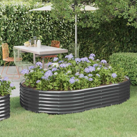 Jardinera arriate acero galvanizado antracita 214x140x36cm