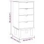 OTTA chest of drawers solid pine wood brown and gray 45x39x90 cm by vidaXL, Drawers - Ref: Foro24-348580, Price: 96,09 €, Dis...