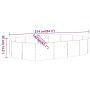 Jardinera arriate acero galvanizado antracita 214x140x36cm