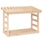 Holzscheithalter aus massivem Kiefernholz, 108 x 64,5 x 78 cm von vidaXL, Zubehör für Taschen und Brennholzhalter - Ref: Foro...
