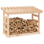 Holzscheithalter aus massivem Kiefernholz, 108 x 64,5 x 78 cm von vidaXL, Zubehör für Taschen und Brennholzhalter - Ref: Foro...