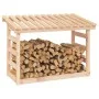 Holzscheithalter aus massivem Kiefernholz, 108 x 64,5 x 78 cm von vidaXL, Zubehör für Taschen und Brennholzhalter - Ref: Foro...