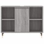 Set de muebles de baño 3 pzas madera contrachapada gris sonoma