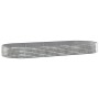Jardinera arriate acero galvanizado plata 373x140x36 cm