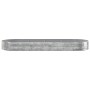 Jardinera arriate acero galvanizado plata 373x140x36 cm