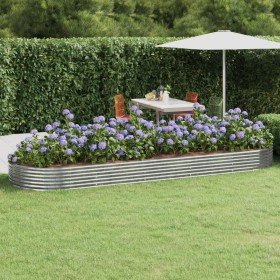 Jardinera arriate acero galvanizado plata 450x140x36 cm Jardinera arriate acero galvanizado plata 450x140x36 cm