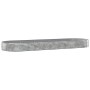 Jardinera arriate acero galvanizado plata 450x140x36 cm