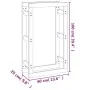 Kaminholzregal Kiefer massiv 60x25x100 cm von vidaXL, Zubehör für Taschen und Brennholzhalter - Ref: Foro24-822412, Preis: 50...