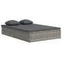 Convertible double lounger and dark gray synthetic rattan cushions by vidaXL, Outdoor beds - Ref: Foro24-317240, Price: 399,5...