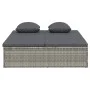 Convertible double lounger and dark gray synthetic rattan cushions by vidaXL, Outdoor beds - Ref: Foro24-317240, Price: 399,5...