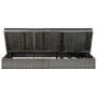 Convertible double lounger and dark gray synthetic rattan cushions by vidaXL, Outdoor beds - Ref: Foro24-317240, Price: 399,5...