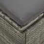 Tumbona doble convertible y cojines ratán sintético gris oscuro de vidaXL, Camas para exteriores - Ref: Foro24-317240, Precio...