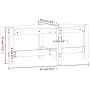 Couchtisch aus massivem grauem Kiefernholz, 87 x 48 x 35 cm von vidaXL, Couchtisch - Ref: Foro24-822324, Preis: 36,91 €, Raba...