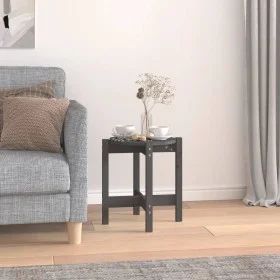 Solid gray pine wood coffee table Ø42.5x45 cm by vidaXL, Coffee table - Ref: Foro24-822314, Price: 24,60 €, Discount: %