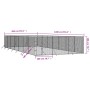 Perrera de exterior acero galvanizado plateado 6x14x2 m