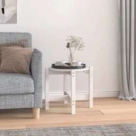 Couchtisch aus massivem weißem Kiefernholz Ø52,5x45 cm von vidaXL, Couchtisch - Ref: Foro24-822308, Preis: 30,46 €, Rabatt: %