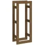 Kaminholzregal Kiefer massiv honigbraun 41x25x100cm von vidaXL, Zubehör für Taschen und Brennholzhalter - Ref: Foro24-822410,...