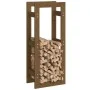Kaminholzregal Kiefer massiv honigbraun 41x25x100cm von vidaXL, Zubehör für Taschen und Brennholzhalter - Ref: Foro24-822410,...