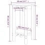 Couchtisch aus massivem weißem Kiefernholz Ø40x60 cm von vidaXL, Couchtisch - Ref: Foro24-822358, Preis: 48,24 €, Rabatt: %