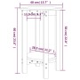 Couchtisch aus massivem weißem Kiefernholz Ø40x60 cm von vidaXL, Couchtisch - Ref: Foro24-822358, Preis: 48,91 €, Rabatt: %