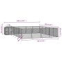 Perrera de exterior con techo acero galvanizado plata 10x8x2,5m