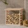 Leñero de madera maciza de pino 108x64,5x110 cm