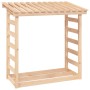 Holzscheithalter aus massivem Kiefernholz, 108 x 64,5 x 110 cm von vidaXL, Zubehör für Taschen und Brennholzhalter - Ref: For...