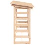 Leñero de madera maciza de pino 108x64,5x110 cm