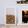 Firewood rack solid white pine wood 60x25x100 cm by vidaXL, Accessories for bags and firewood holders - Ref: Foro24-822413, P...