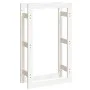 Firewood rack solid white pine wood 60x25x100 cm by vidaXL, Accessories for bags and firewood holders - Ref: Foro24-822413, P...