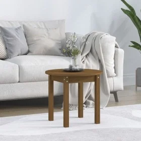 Solid pine wood honey brown Ø 45x40 cm coffee table by vidaXL, Coffee table - Ref: Foro24-822335, Price: 28,71 €, Discount: %