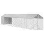 Perrera de exterior con toldo acero galvanizado plata 2x14x2,5m