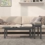 2-piece coffee table set in solid gray pine wood by vidaXL, Coffee table - Ref: Foro24-822364, Price: 61,52 €, Discount: %