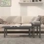 2-piece coffee table set in solid gray pine wood by vidaXL, Coffee table - Ref: Foro24-822364, Price: 61,52 €, Discount: %