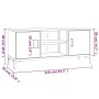 TV-Schrank aus massivem braunem Kiefernholz 110x35x48 cm von vidaXL, TV-Möbel - Ref: Foro24-349917, Preis: 168,60 €, Rabatt: %