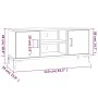TV-Schrank aus massivem braunem Kiefernholz 110x35x48 cm von vidaXL, TV-Möbel - Ref: Foro24-349917, Preis: 162,49 €, Rabatt: %