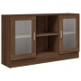 Eiche braun Sperrholz Vitrine 120x30,5x70 cm von vidaXL, Sideboards - Ref: Foro24-815629, Preis: 92,04 €, Rabatt: %