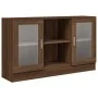 Vitrina madera contrachapada roble marrón 120x30,5x70 cm de vidaXL, Aparadores - Ref: Foro24-815629, Precio: 95,42 €, Descuen...